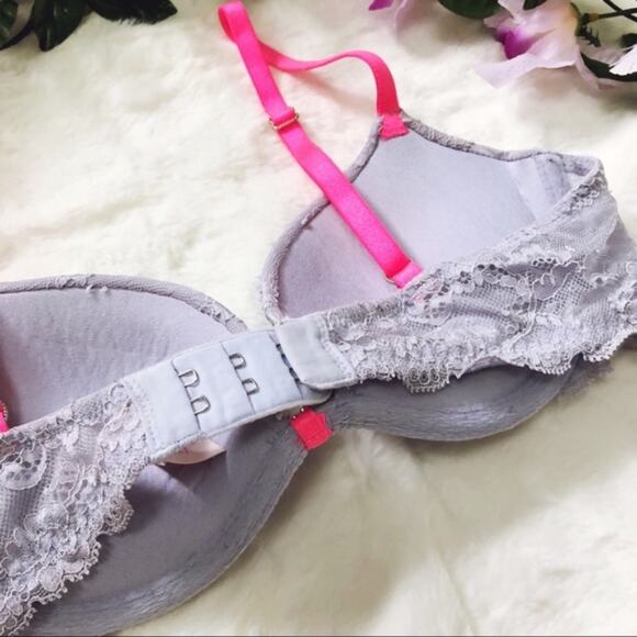 Lavender Embellished Semi Push Up Bra - Picture 2 of 4